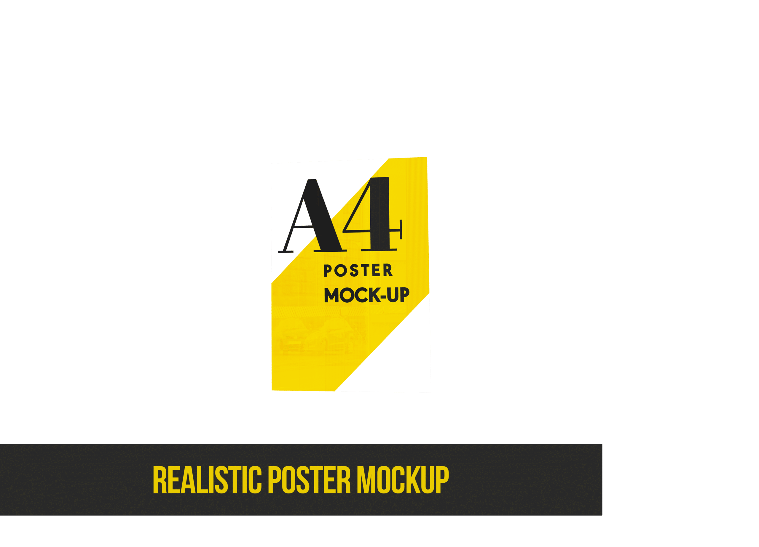 Bus stop advertising poster psd