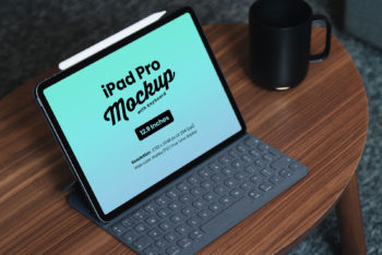 Create Awesome Presentation with iPad Pro (12.9 Inches) PSD Mockup
