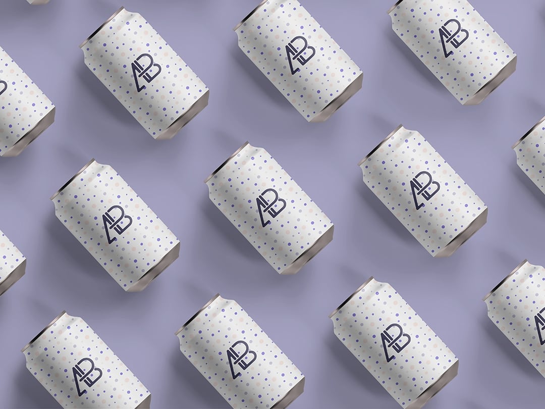 free soda can psd mockup