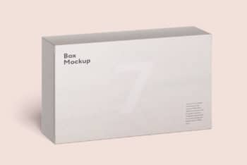 Free Rectangle Box PSD Mockup for Wonderful Packaging Design Presentation