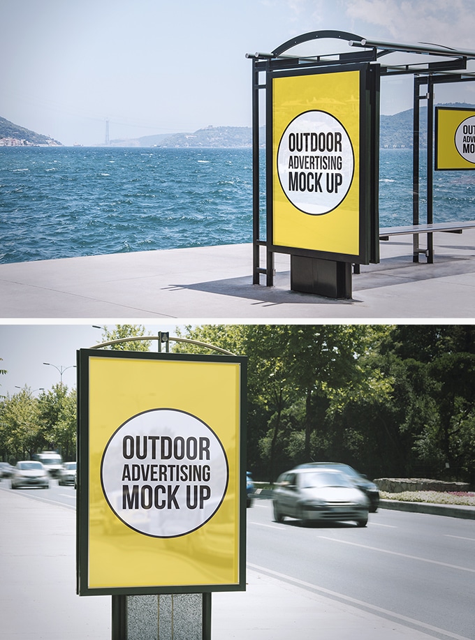 powerful outdoor advertising Mockup