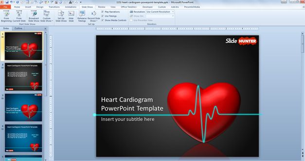 Heart Cardiogram Slide