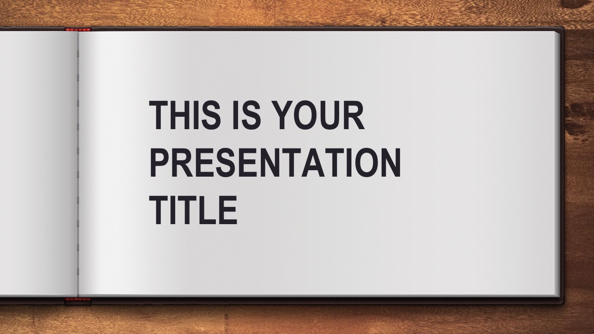 presentation like a book