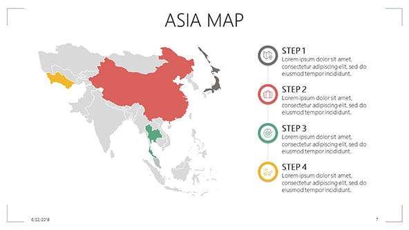 Simple Asia Map