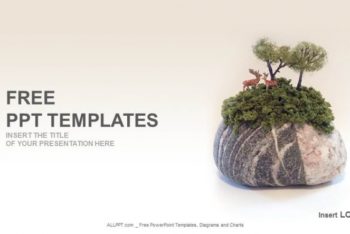 Free Nature Bonsai Stone Powerpoint Template