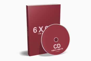 Audiobook CD Paperback PSD Mockup for Free