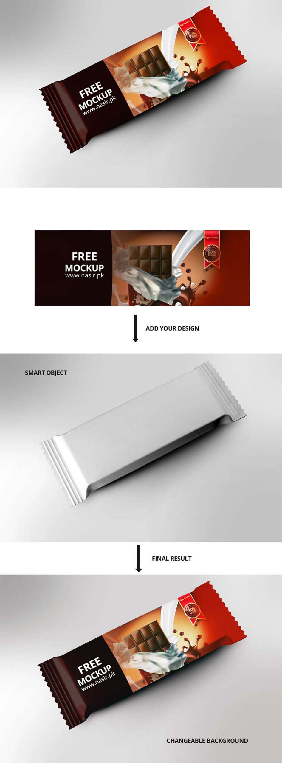Chocolate Bar PSD Mockup