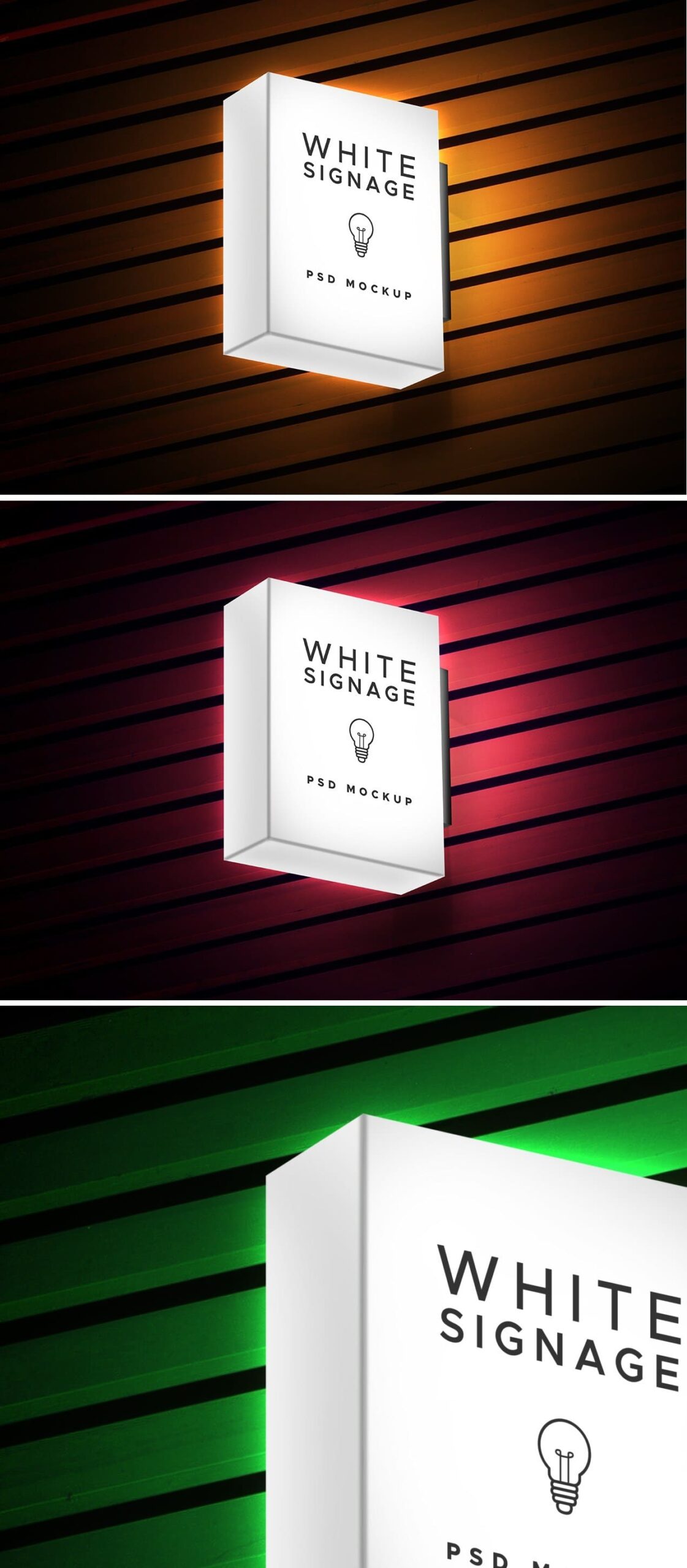 Light Box Display Signage PSD Mockup
