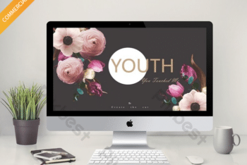 Free Youthful Magazine Design Powerpoint Template
