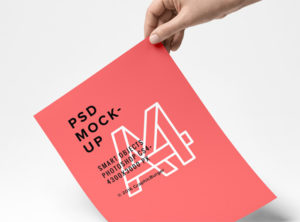 A4 Paper PSD Mockup Template Download Free | DesignHooks