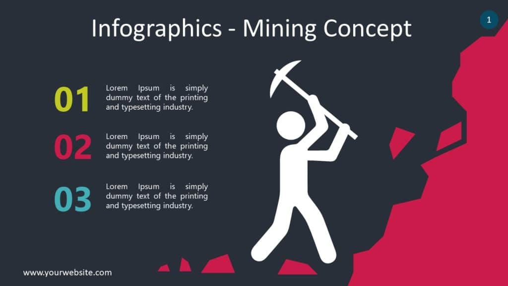 Free Mining Infographic Slides Powerpoint Template DesignHooks