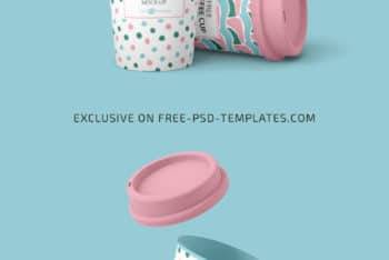 Free Coffee Cup PSD Mockup Set for Designing Beautiful Coffee Cups Easily