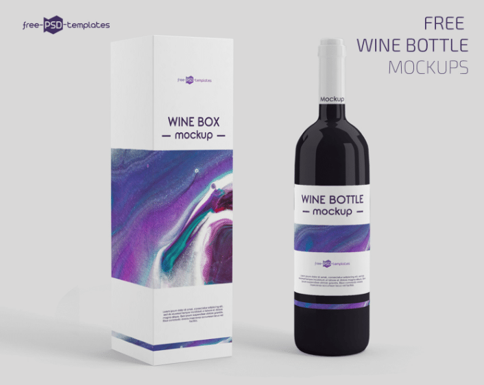 Wine Bottle Box Packaging Psd Mockup Download Free Designhooks