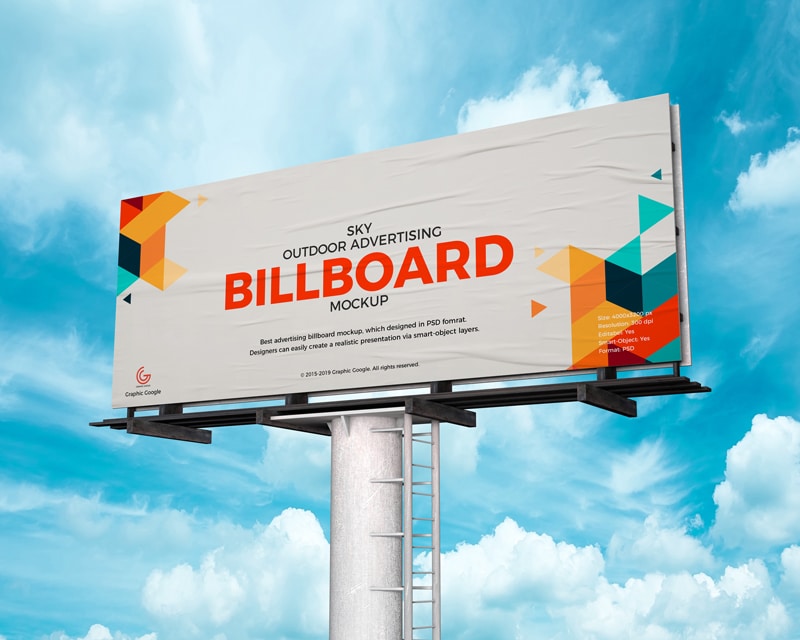 Outdoor Advertising Billboard PSD Mockup Download Free - DesignHooks