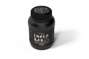 Coffee Powder Mini Bottle PSD Mockup to Present Your Design Professionally