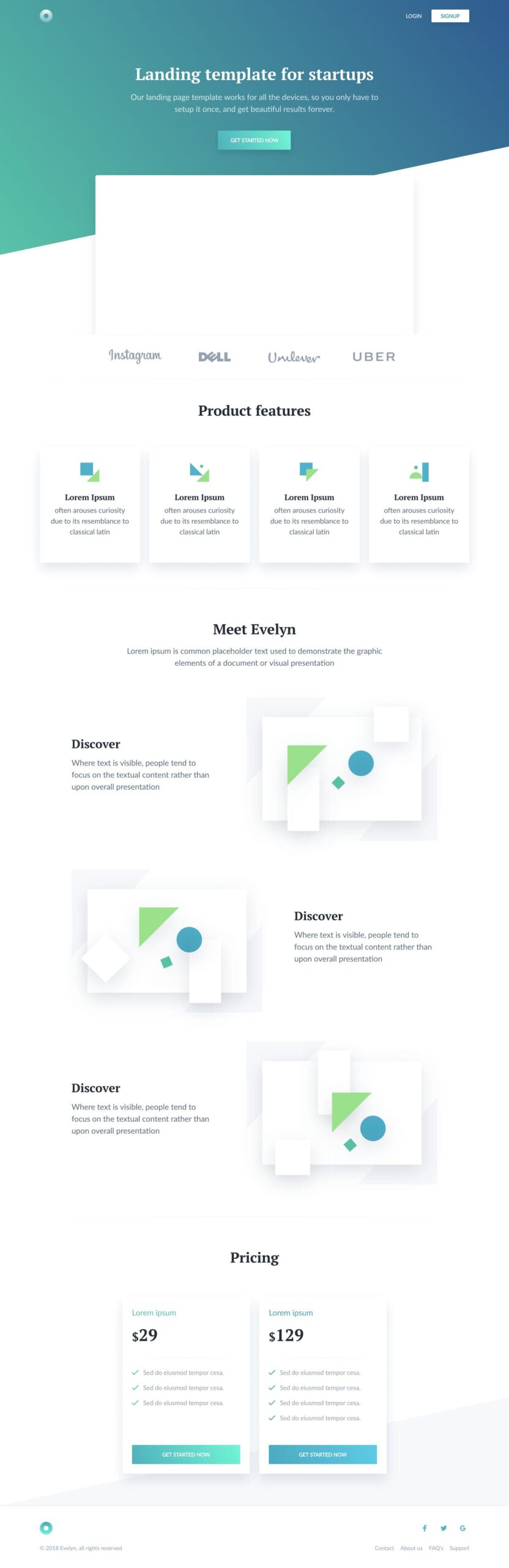 Evelyn - HTML Template for Startups