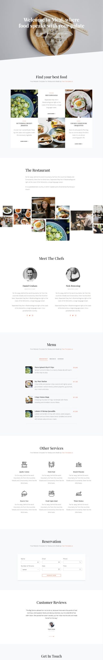 Meal - Restaurant HTML Template