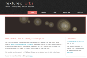 Textured Orbs – A Simple HTML Website Template for Free