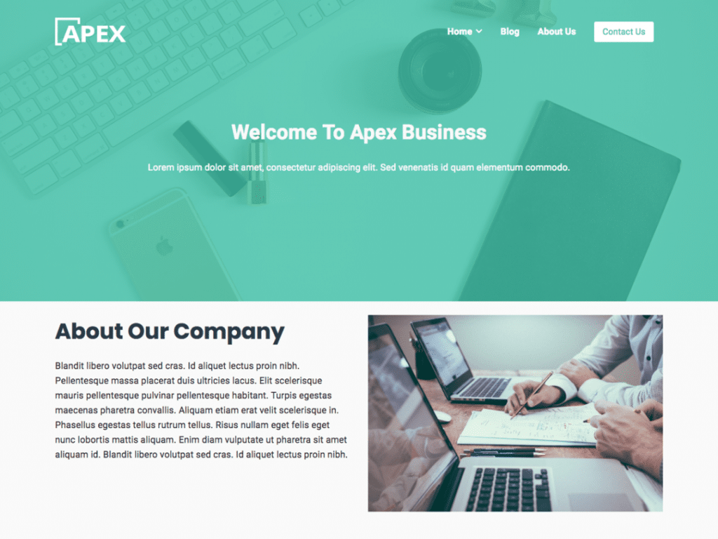 Apex Business - A Free Multipurpose WordPress Theme - DesignHooks