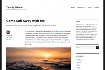 Twenty Sixteen WordPress Theme for Free