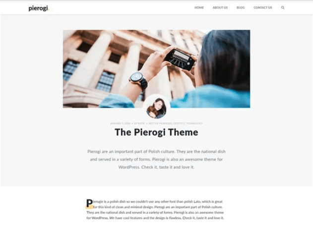 Pierogi - blog WordPress theme