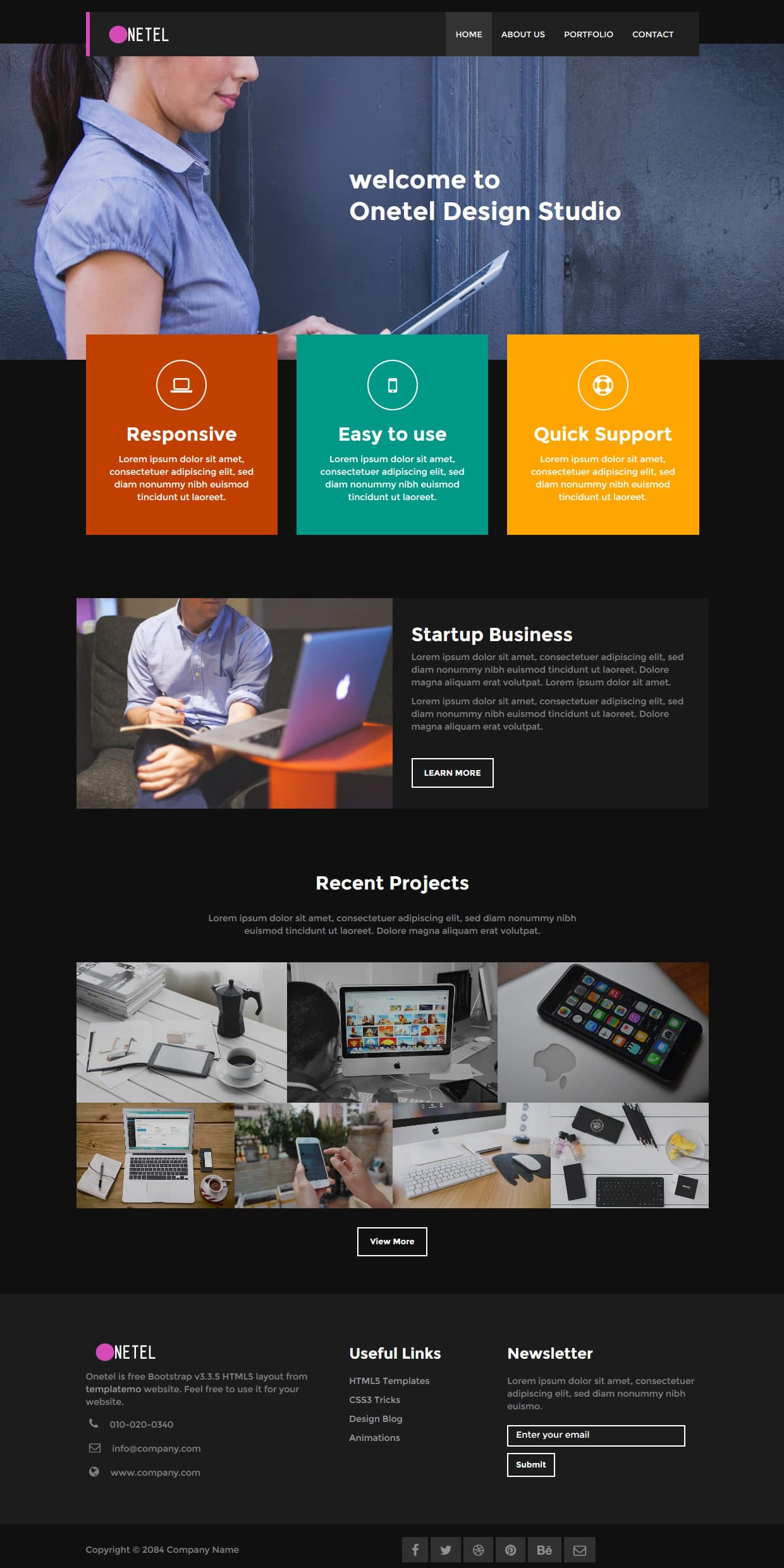 free download html5 template css