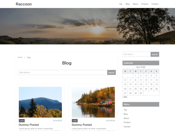 Raccoon - Base WordPress Theme