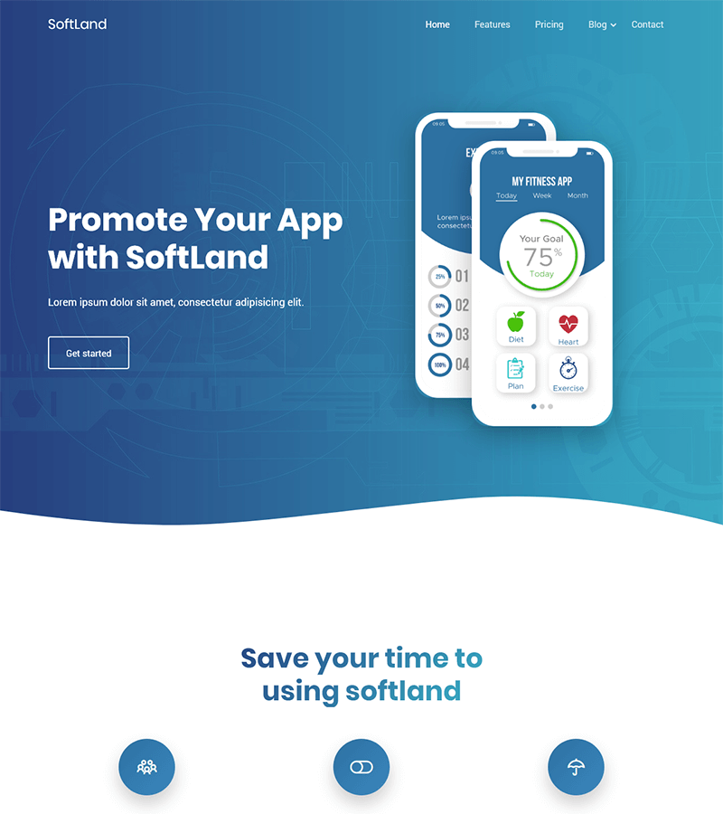SoftLand – Bootstrap App Landing Page Template