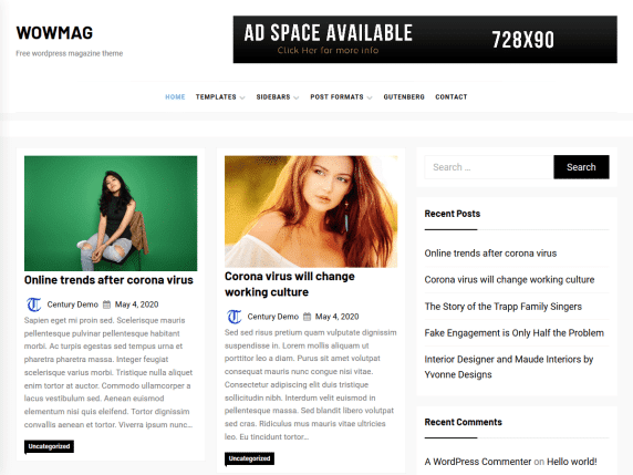 WOWMAG – magazine WordPress theme