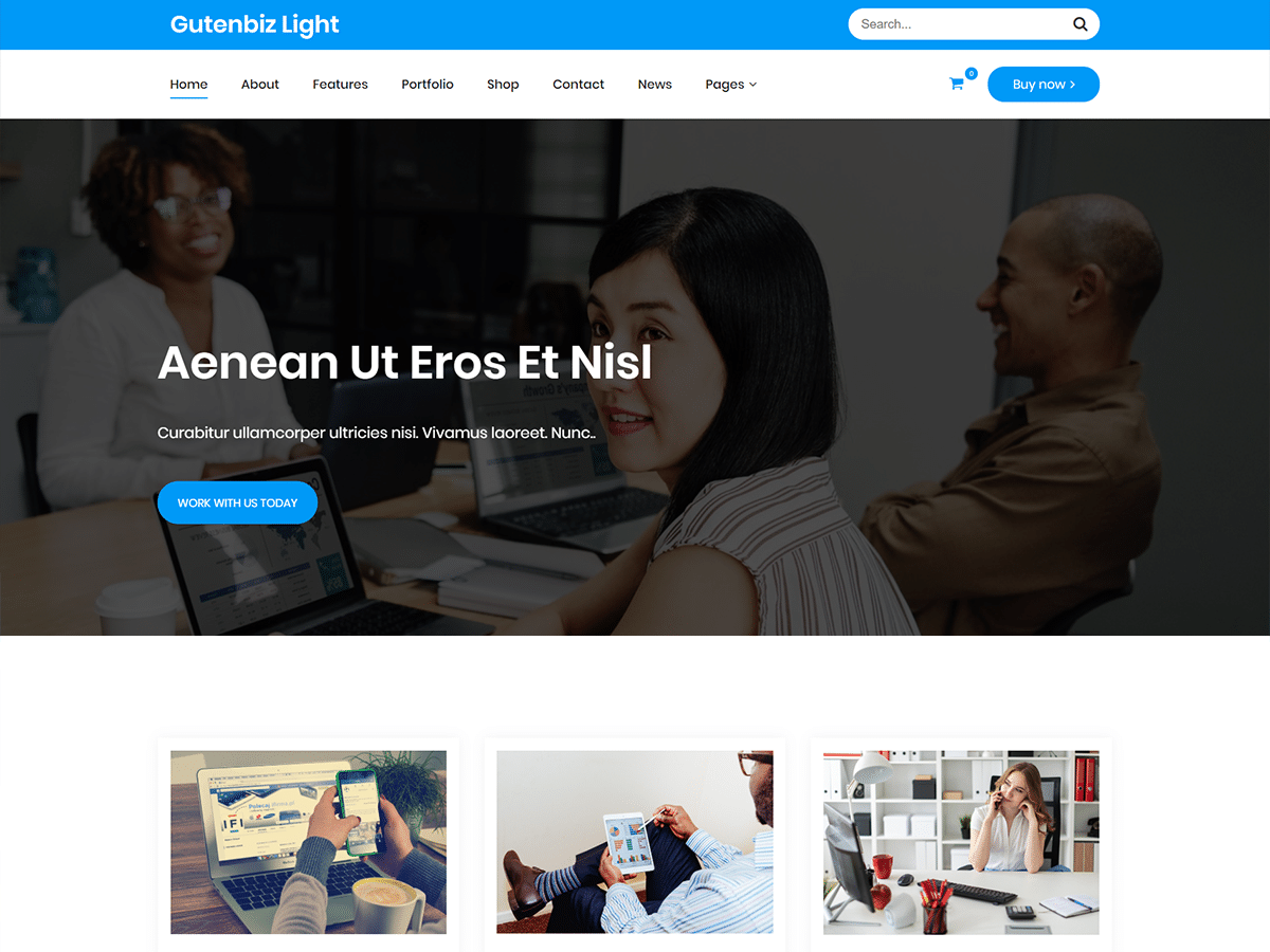 Gutenbiz Light – Business Website WordPress Theme