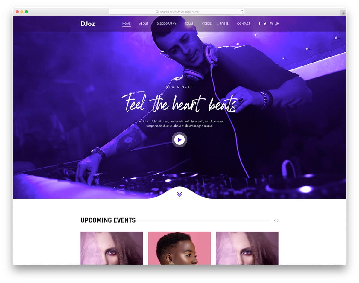 DJoz DJ Website HTML Template Free Download DesignHooks