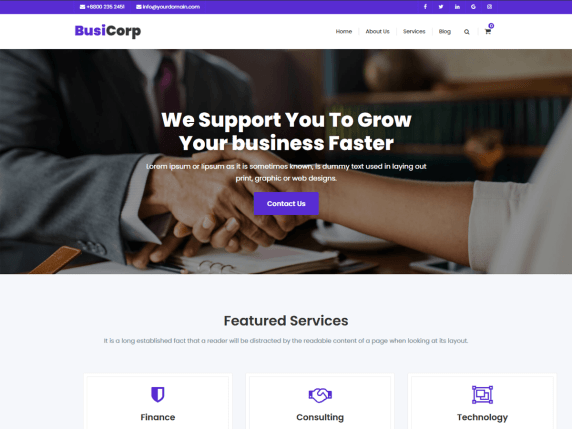 Busicorp - multipurpose WordPress theme