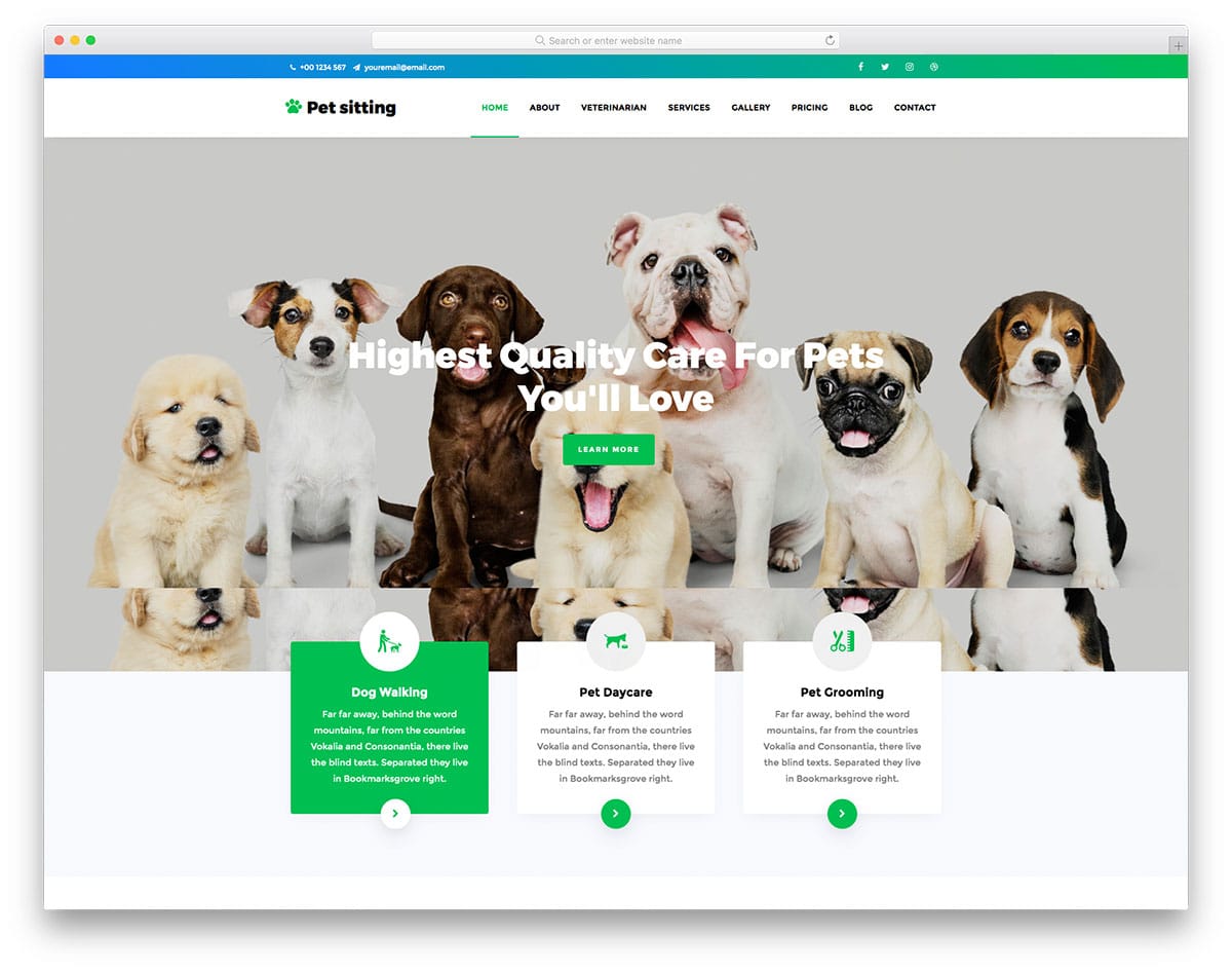 Free Dog Website Templates Templates Printable Download