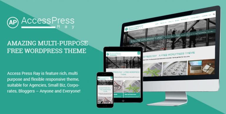 AccessPress Ray - Responsive WordPress Business Theme - DesignHooks