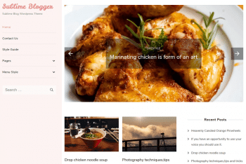 Sublime Blogger – A Blog WordPress Theme for Free