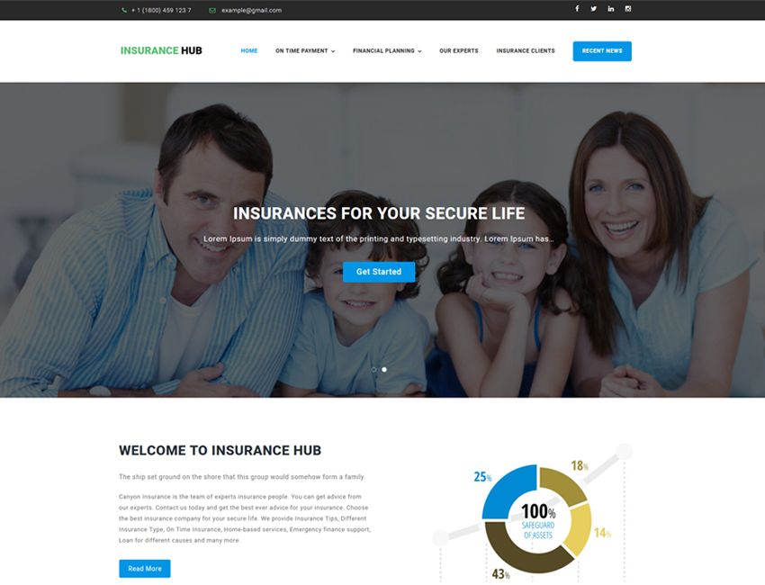 Insurance Hub - WordPress multipurpose theme
