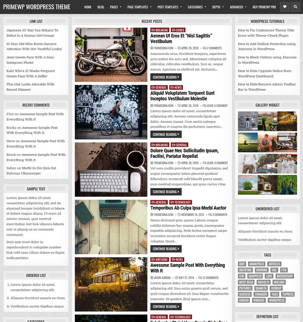 PrimeWP - WordPress news and blogging website theme