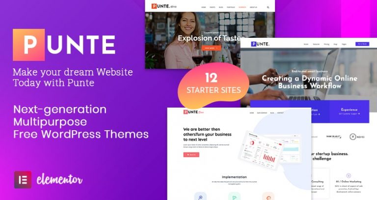 Punte - Free WordPress Theme for Versatile Websites - DesignHooks