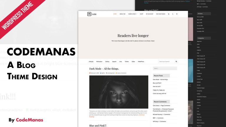 Code Manas - Simple WordPress Theme for Free - DesignHooks