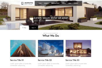 Modern Architecture – A Free Architecture Website WordPress Theme