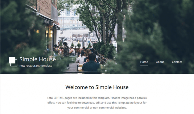 Simple Cafe Html Program Simple House - Restaurant & Cafe Website HTML Template - DesignHooks