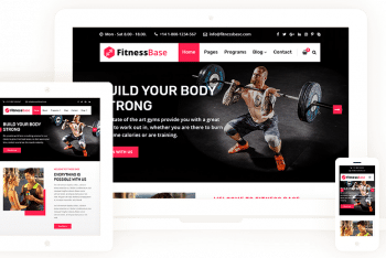 FitnessBase – Modern Fitness Website WordPress Theme for Free