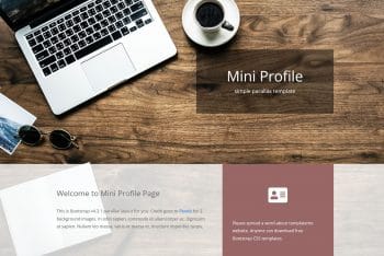 Mini Profile – Free Bootstrap HTML Template