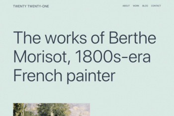 Twenty Twenty-One – A Free Simple & Elegant WordPress Theme