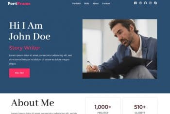 PortFrame – Free Portfolio Website WordPress Theme