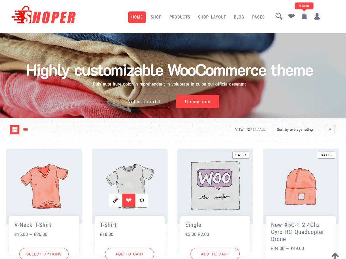 Shoper - Free WordPress Ecommerce Store Theme - DesignHooks