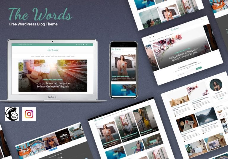 The Words - WordPress Blog Theme for Free - DesignHooks