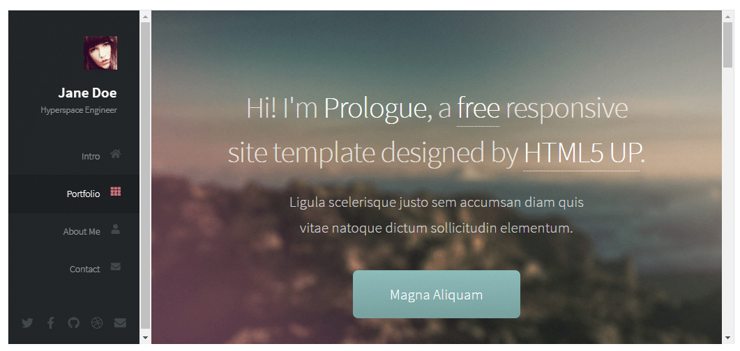Prologue - A Minimal HTML Template