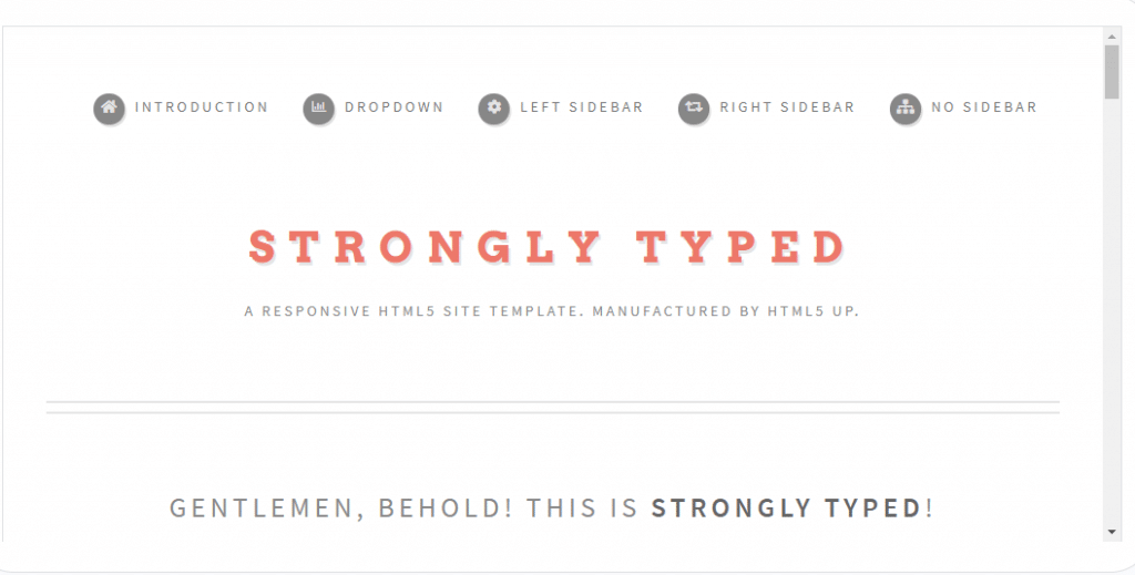 Modern And Clean Html Example Strongly Typed - Clean HTML template - DesignHooks