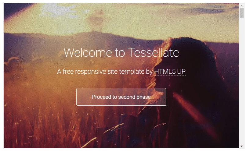 Tessellate - free HTML template
